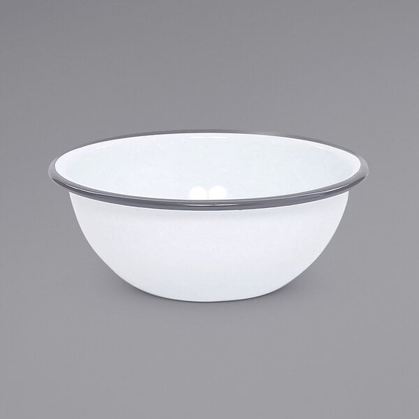 Crow Canyon Home V17GRY Serving Bowl w/ Gray Rolled Rim – item 206V17GRY image 2