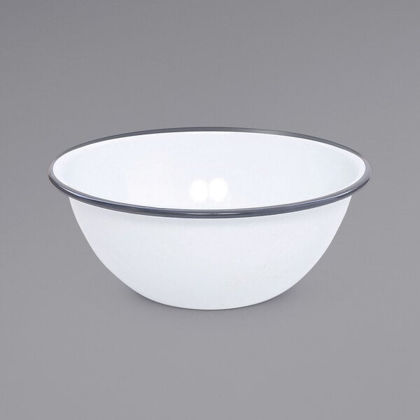 Crow Canyon Home V18GRY Serving Bowl w/ Gray Rolled Rim – item 206V18GRY image 2