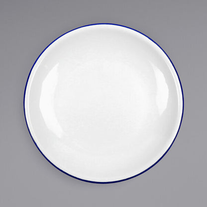 Crow Canyon Home V123BLU Serving Plate w/ Blue Rolled Rim – item 206V123BLU