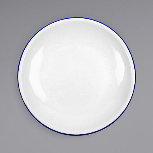 Crow Canyon Home V123BLU Serving Plate w/ Blue Rolled Rim – item 206V123BLU