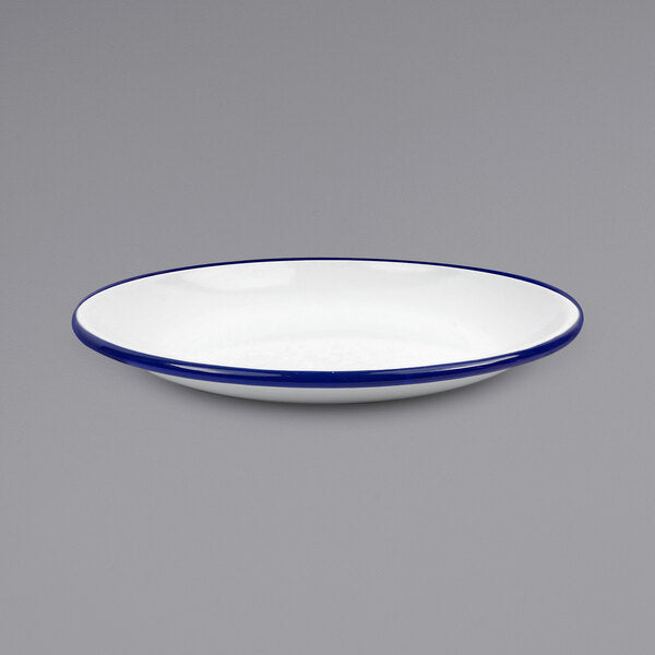 Crow Canyon Home V123BLU Serving Plate w/ Blue Rolled Rim – item 206V123BLU image 2