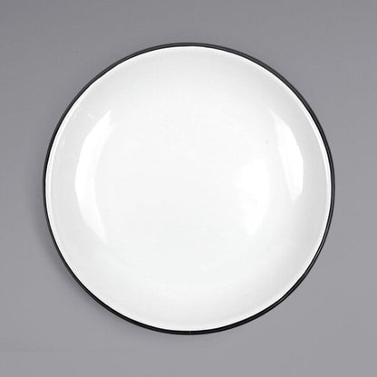 Crow Canyon Home V124BLA Serving Plate w/ Black Rolled Rim – item 206V124BLA