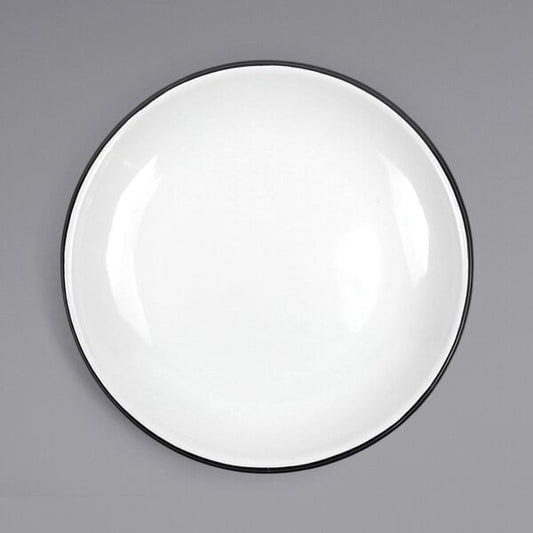 Crow Canyon Home V124BLA Serving Plate w/ Black Rolled Rim – item 206V124BLA