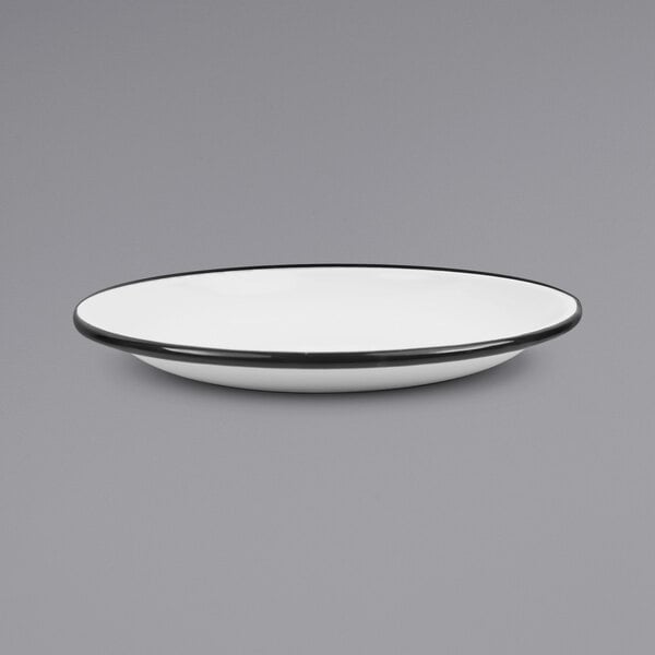 Crow Canyon Home V124BLA Serving Plate w/ Black Rolled Rim – item 206V124BLA image 2