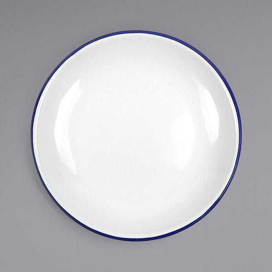 Crow Canyon Home V124BLU Serving Plate w/ Blue Rolled Rim – item 206V124BLU