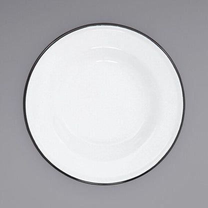 Crow Canyon Home V19BLA Serving Plate w/ Black Rolled Rim – item 206V19BLA