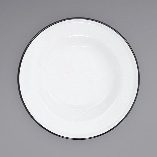Crow Canyon Home V19BLA Serving Plate w/ Black Rolled Rim – item 206V19BLA