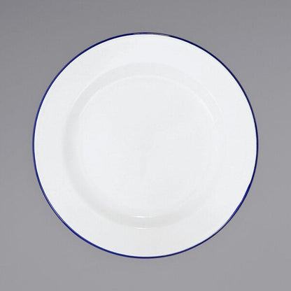 Crow Canyon Home V20BLU Serving Plate w/ Blue Rolled Rim – item 206V20BLU
