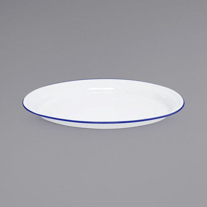 Crow Canyon Home V61BLU Serving Platter w/ Blue Rolled Rim – item 206V61BLU image 2