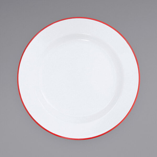 Crow Canyon Home V20RED Vintage Serving Plate w/ Rolled Rim – item 206V20RED