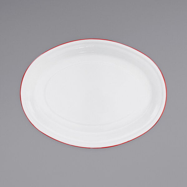 Crow Canyon Home V61RED Serving Platter w/ Rolled Rim – item 206V61RED