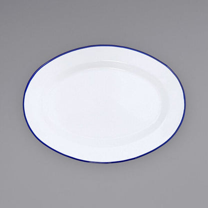 Crow Canyon Home V94BLU Serving Plate w/ Blue Rolled Rim – item 206V94BLU
