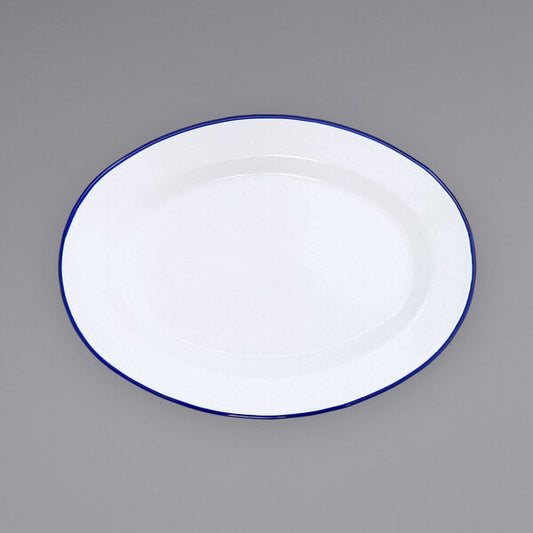 Crow Canyon Home V94BLU Serving Plate w/ Blue Rolled Rim – item 206V94BLU