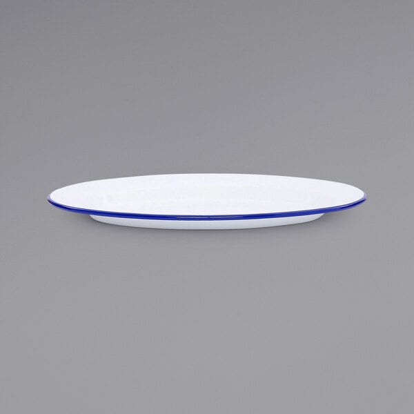 Crow Canyon Home V94BLU Serving Plate w/ Blue Rolled Rim – item 206V94BLU image 2