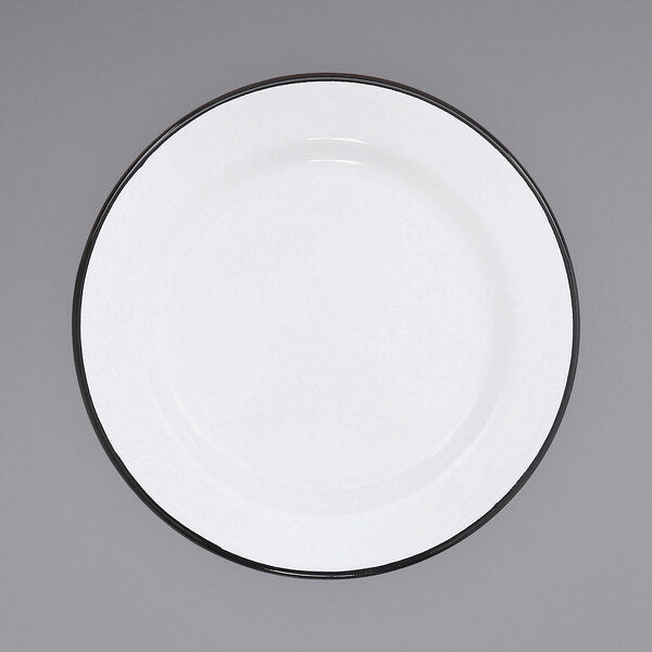 Crow Canyon Home V99BLA Serving Plate w/ Black Rolled Rim – item 206V99BLA