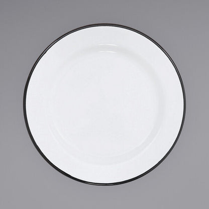 Crow Canyon Home V99BLA Serving Plate w/ Black Rolled Rim – item 206V99BLA