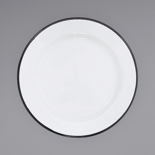 Crow Canyon Home V99BLA Serving Plate w/ Black Rolled Rim – item 206V99BLA
