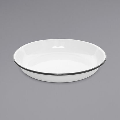 Crow Canyon Home V114BLA Serving Plate w/ Black Rolled Rim – item 206V114BLA image 2