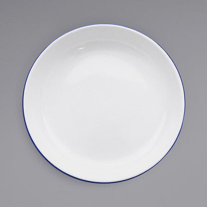 Crow Canyon Home V114BLU Serving Plate w/ Blue Rolled Rim – item 206V114BLU