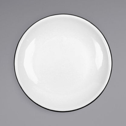 Crow Canyon Home V123BLA Serving Plate w/ Black Rolled Rim – item 206V123BLA
