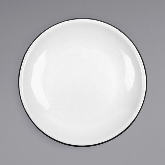 Crow Canyon Home V123BLA Serving Plate w/ Black Rolled Rim – item 206V123BLA