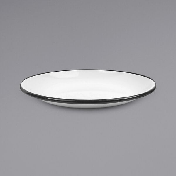 Crow Canyon Home V123BLA Serving Plate w/ Black Rolled Rim – item 206V123BLA image 2