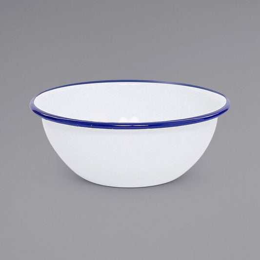 Crow Canyon Home V17BLU Serving Bowl w/ Blue Rolled Rim – item 206V17BLU