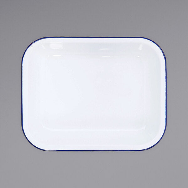 Crow Canyon Home V22BLU Vintage 2 Qt. White Serving Tray – item 206V22BLU