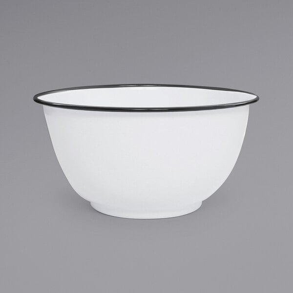 Crow Canyon Home V23BLA Serving Bowl w/ Black Rolled Rim – item 206V23BLA