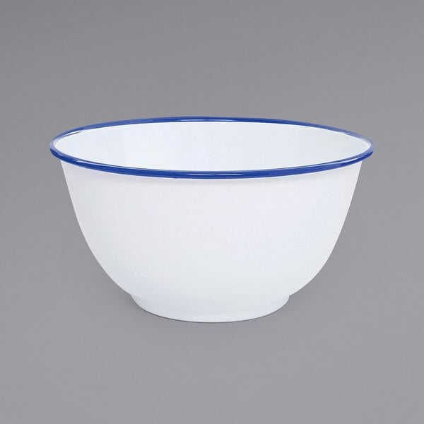 Crow Canyon Home V23BLU Serving Bowl w/ Blue Rolled Rim – item 206V23BLU