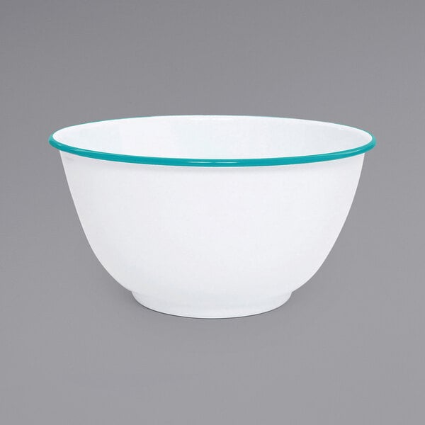 Crow Canyon Home Serving Bowl w/ Turquoise Rolled Rim – item 206V23TUR image 2