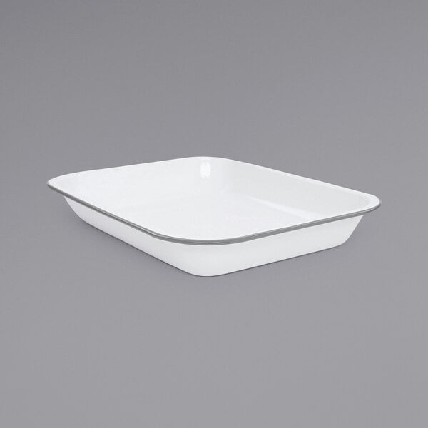 Crow Canyon Home V34GRY Vintage 3 Qt. White Serving Tray – item 206V34GRY
