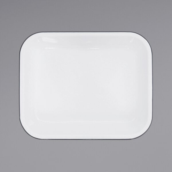 Crow Canyon Home V34GRY Vintage 3 Qt. White Serving Tray – item 206V34GRY image 2
