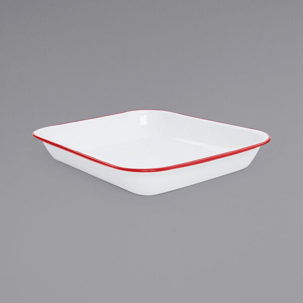 Crow Canyon Home V34RED Vintage 3 Qt. White Serving Tray – item 206V34RED