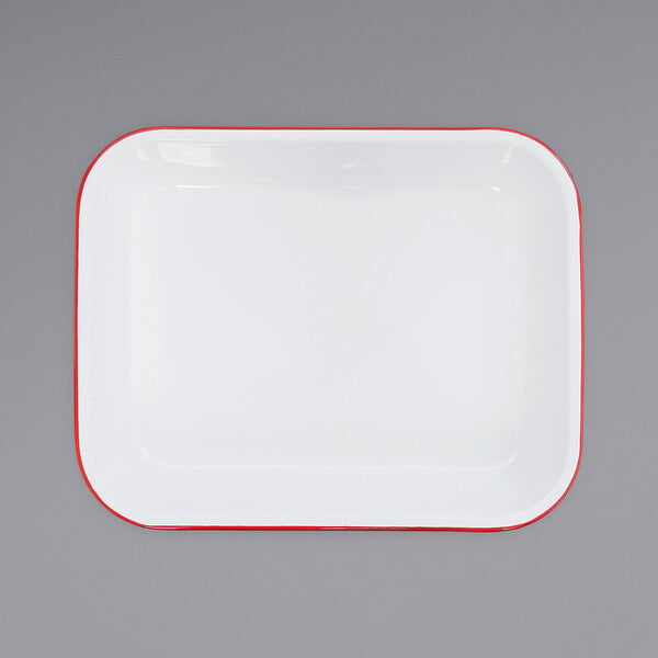 Crow Canyon Home V34RED Vintage 3 Qt. White Serving Tray – item 206V34RED image 2