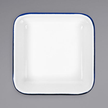 Crow Canyon Home V122BLU Serving Tray w/ Blue Rolled Rim – item 206V122BLU image 2
