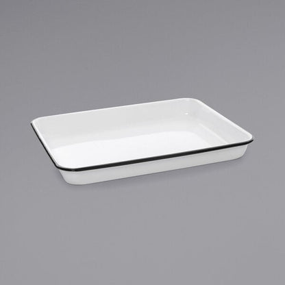 Crow Canyon Home V190BLA Serving Tray w/ Black Rolled Rim – item 206V190BLA