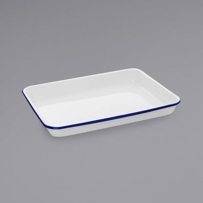 Crow Canyon Home V190BLU Serving Tray w/ Blue Rolled Rim – item 206V190BLU