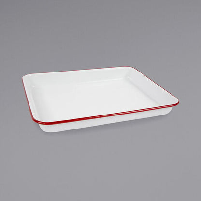 Crow Canyon Home V190RED Serving Tray w/ Rolled Rim – item 206V190RED