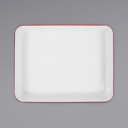 Crow Canyon Home V190RED Serving Tray w/ Rolled Rim – item 206V190RED image 2