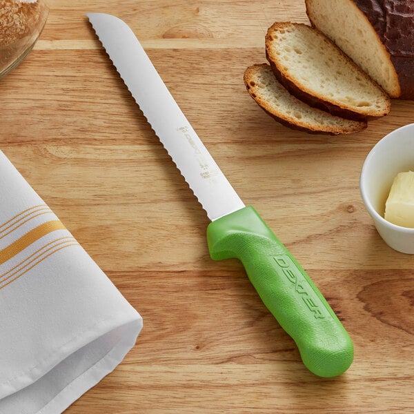 Dexter-Russell 13313G Sani-Safe 8" Green Bread Knife – item 21013313G image 2