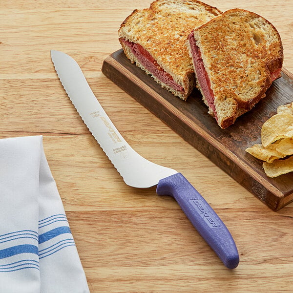 Dexter-Russell 13583P Sani-Safe 9" Purple Bread Knife – item 21013583P image 2