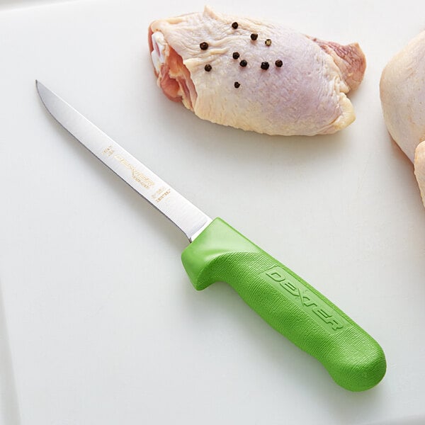 Dexter-Russell 01563G Sani-Safe 6" Green Narrow Boning Knife – item 21001563G image 2