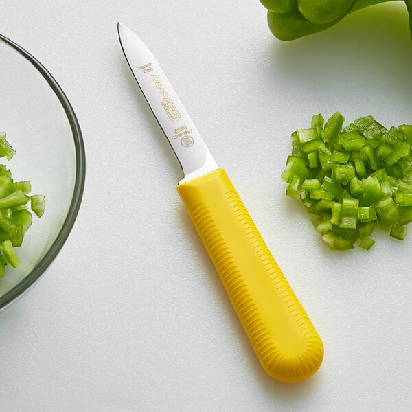 Dexter-Russell 15303Y Sani-Safe 3 1/4" Yellow Paring Knife – item 21015303Y image 2