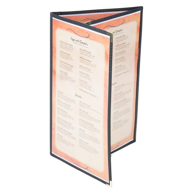 8 1/2" x 14" Folding Menu Cover – item 659SE330DBK