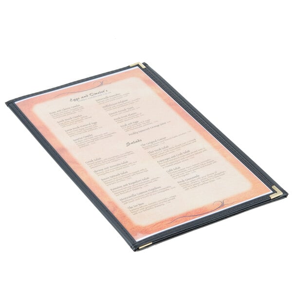 8 1/2" x 14" Folding Menu Cover – item 659SE330DBK image 2