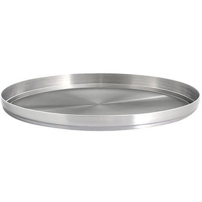 FOH Soho 9" Brushed Stainless Serving Plate w/ Raised Rim – item 957SO9PSS image 2