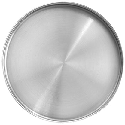 FOH Soho 11" Brushed Stainless Serving Plate w/ Raised Rim – item 957SO11PSS