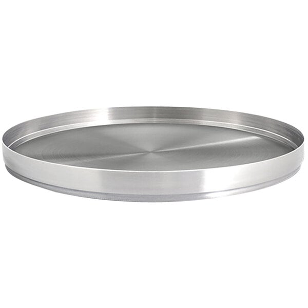 FOH Soho 11" Brushed Stainless Serving Plate w/ Raised Rim – item 957SO11PSS image 2