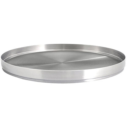 FOH Soho 11" Brushed Stainless Serving Plate w/ Raised Rim – item 957SO11PSS image 2